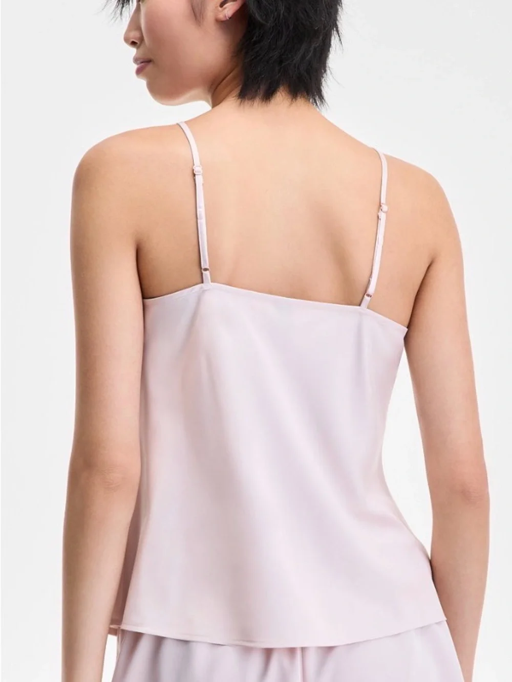 NWT Light Pink Mauve Satin V-Neck Cami and Short Sleep Set - Picture 2 of 3